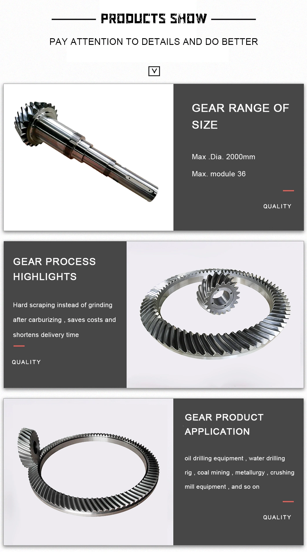 High Reliability OEM Box Forging Helical Gear for Marine System